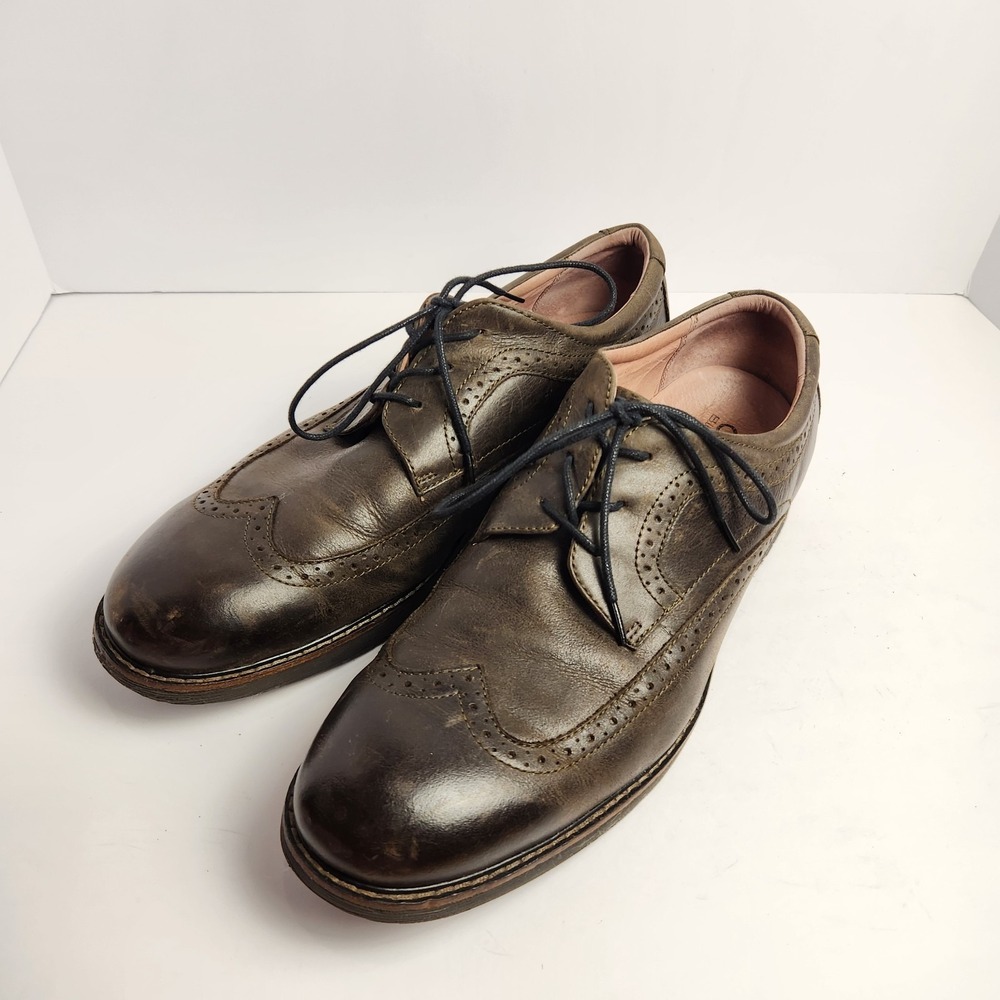 Abeo Men's Oxford Wingtip Lace-up Dressy Comfortable Shoes Brown Size 12N